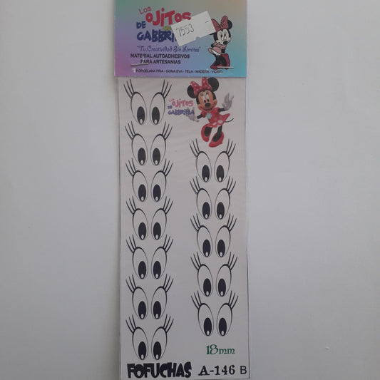 Ojitos adhesivos Gaby Fofuchas  A146b 18mm