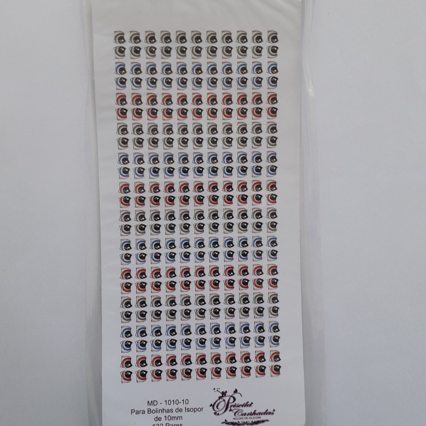 Ojitos adhesivos Priscila MD 1010-10 mm 132 pares