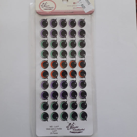 Ojitos adhesivos Priscila MD Lol-P 25 pares