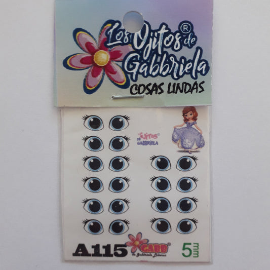 Ojitos adhesivos Gaby pequeños A115 5mm