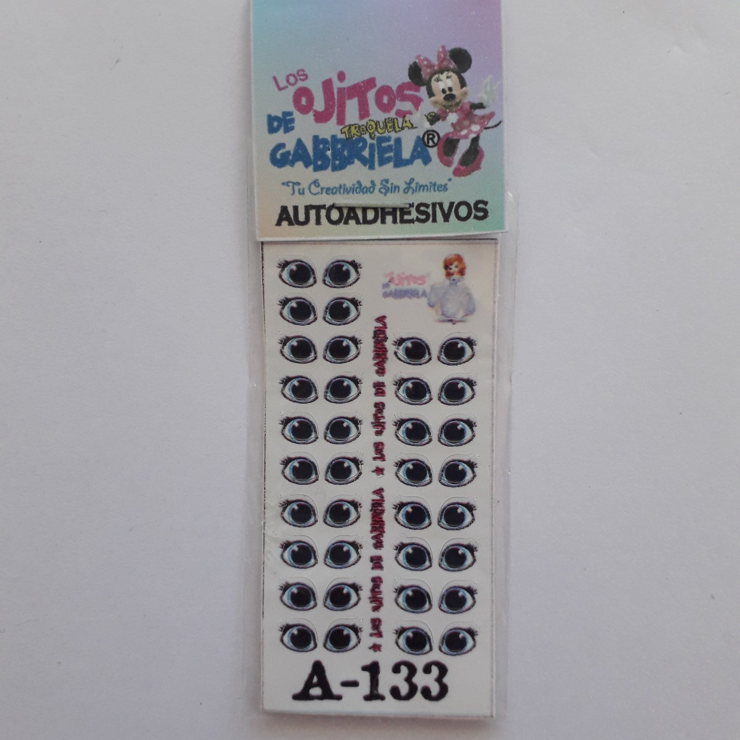 Ojitos adhesivos Gaby pequeños A133 3mm