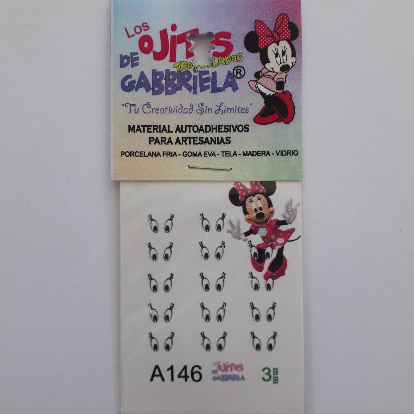 Ojitos adhesivos Gaby pequeños A146 3mm