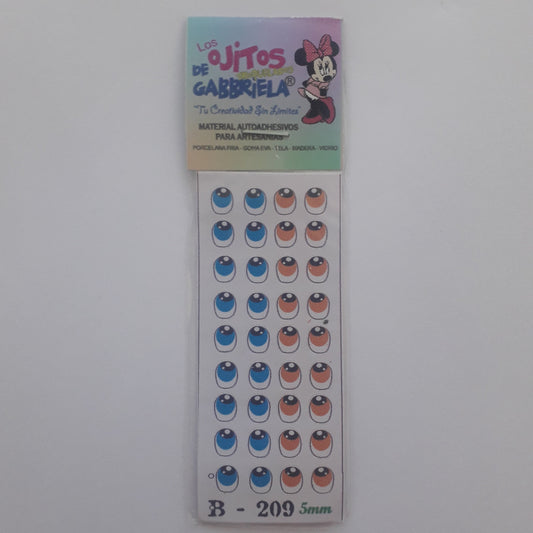 Ojitos adhesivos Gaby pequeños B209 5mm