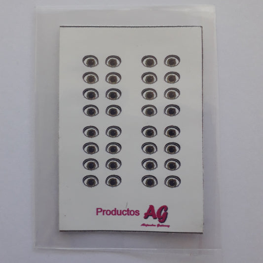 Ojitos adhesivos AG 1 pequeños 3mm