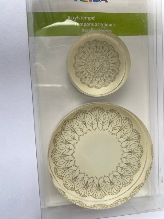 SET DE TIMBRE REDONDO ACRILICO MANDALA HEYDA