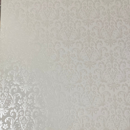 LAMINA DECOSCRAPP-DECOUPAGE 30 x30 METALIZADAS BLANCAS PLATEADAS