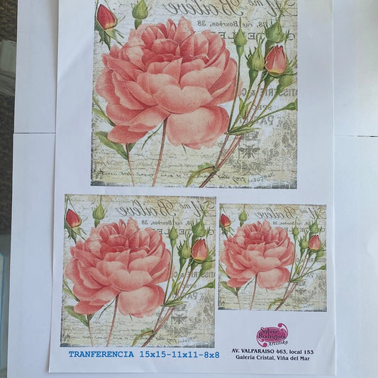 LAMINAS PARA TRANSFERENCIA (20x25) FLORES