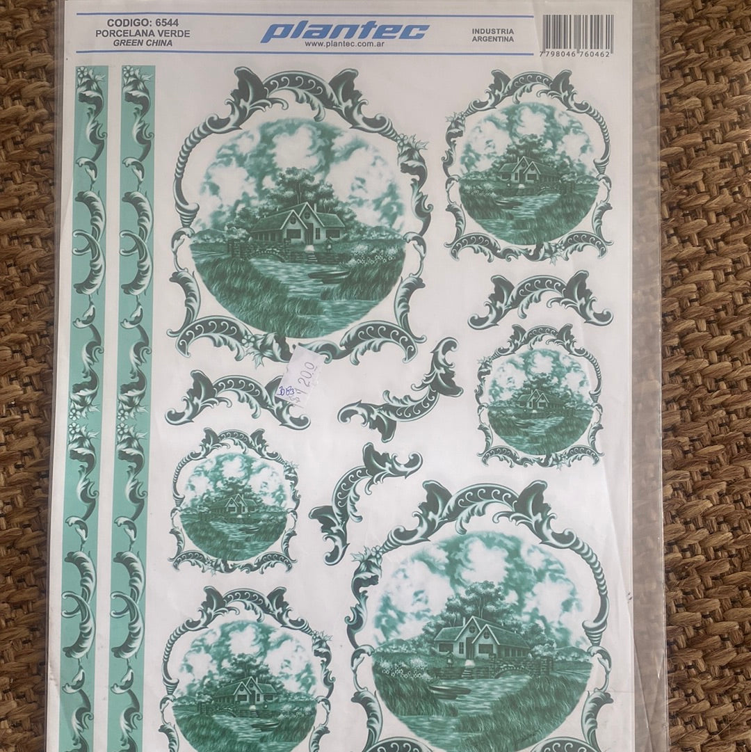 LAMINAS PARA DECOUPAGE   21x29 PAISAJE PORCELANA CHINA
