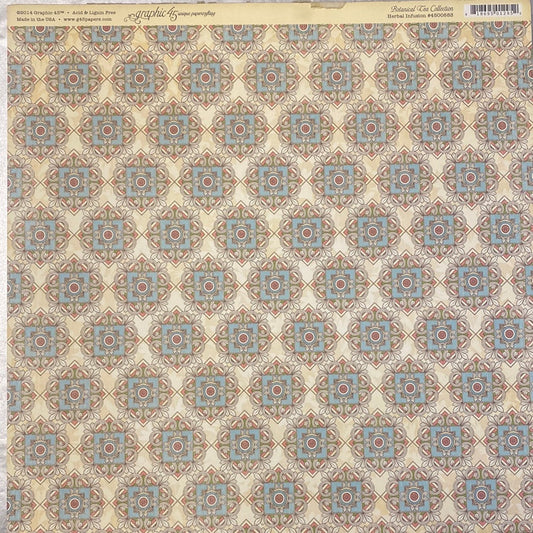 Lamina Graphic 45 Doble 30x30cm Scrapbooking USA - Botanical Tea collection