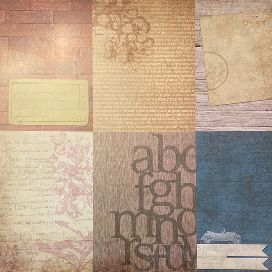 LAMINA DECOSCRAPP-DECOUPAGE 30 x30 - INDUSTRIAL CON BRILLO