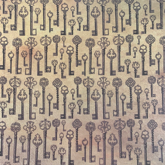 LAMINA- DOBLE DECOSCRAPP-DECOUPAGE 30 x30 SEPIAS llave