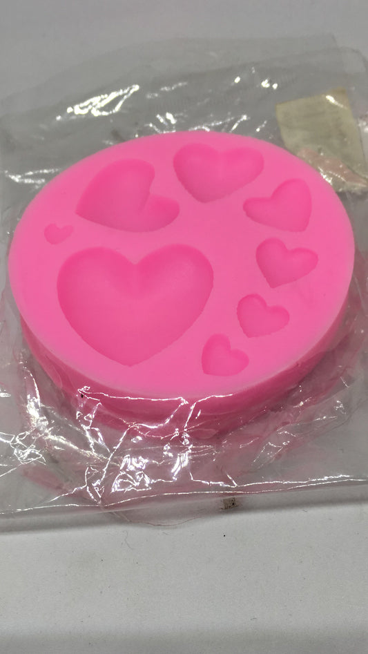 MOLDE SILICONA CORAZONES