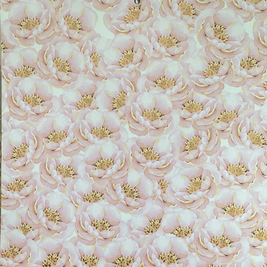 LAMINA DOBLE-DECOSCRAPP-DECOUPAGE 30 x30 -VARIAS CON APLICACIONES GLITER-DORADO FLORES