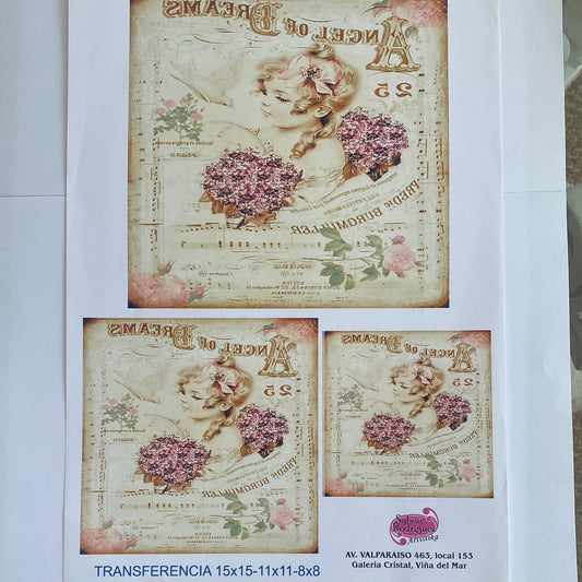 LAMINAS PARA TRANSFERENCIA (20x25) FLORES