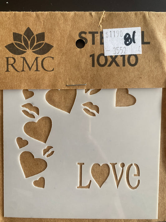 STENCIL CUADRADO 10X10 LOVE