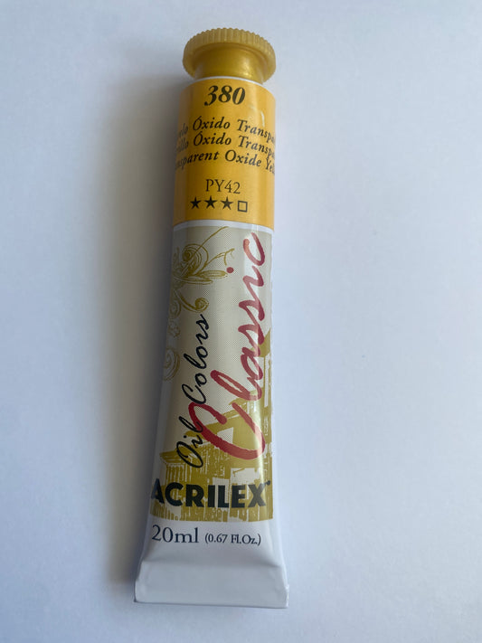 Oleo Acrilex 20 Ml AMARILLO IXIDO TRASPARENTE  380