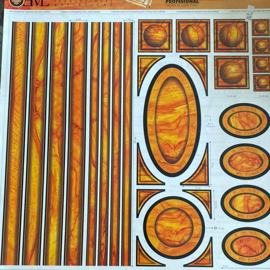 LAMINA-DECOSCRAPP-DECOUPAGE LÍNEA MADERAS LUSTRE CLARO ML 30 x 30 cm