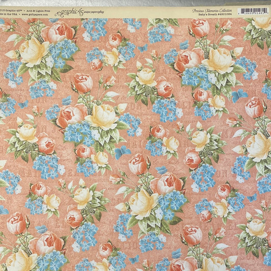 Lamina Graphic 45 Doble 30x30cm Scrapbooking USA - Precious Memories 8