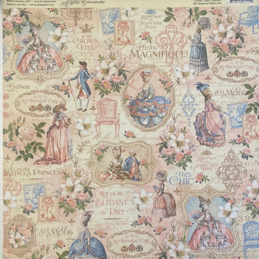 Lámina Graphic 45 Doble 30x30cm Scrapbooking USA - Gilded Lily 6