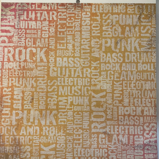 LAMINA- DECOSCRAPP-DECOUPAGE 30 x30  ROCK GLAMOUR