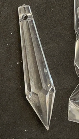 19- PRISMAS CRISTALES TRANSPARENTES péndulos 52 mm 4 U