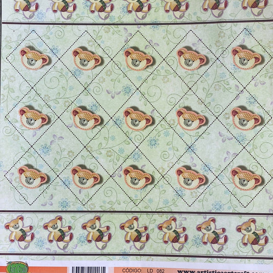 LAMINA- DECOSCRAPP-DECOUPAGE 30 x30 Art craft Infantil