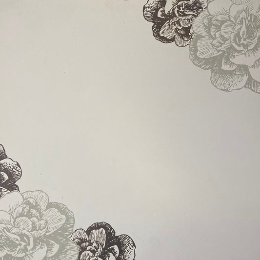 LAMINA DECOSCRAPP-DECOUPAGE 30 x30 MIXMEDIA BLANCAS-GRIS -FLOR