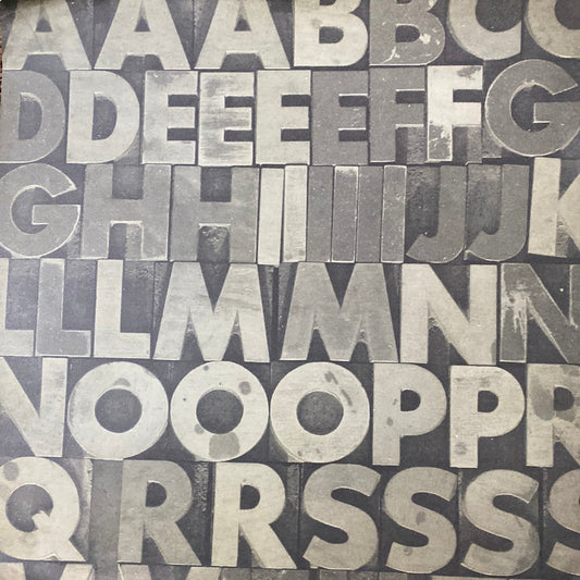 LAMINA- DECOSCRAPP-DECOUPAGE 30 x30 Letras Tipografía