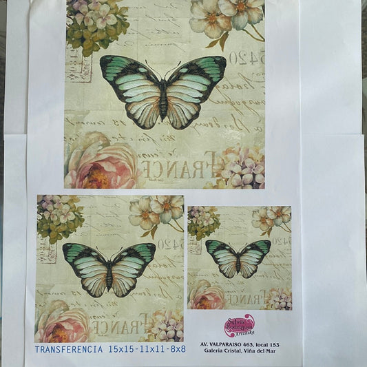 LAMINAS PARA TRANSFERENCIA (20x25) MARIPOSA