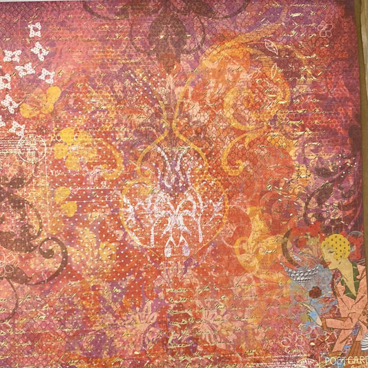 LAMINA DOBLE DECOSCRAPP-DECOUPAGE 30 x30 - FONDO DECORATIVO
