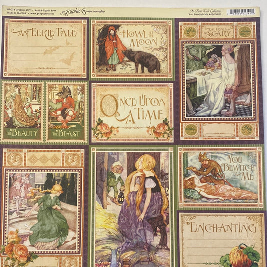 Lámina Graphic 45 Doble 30x30cm Scrapbooking USA - An Ferie Tale Collection