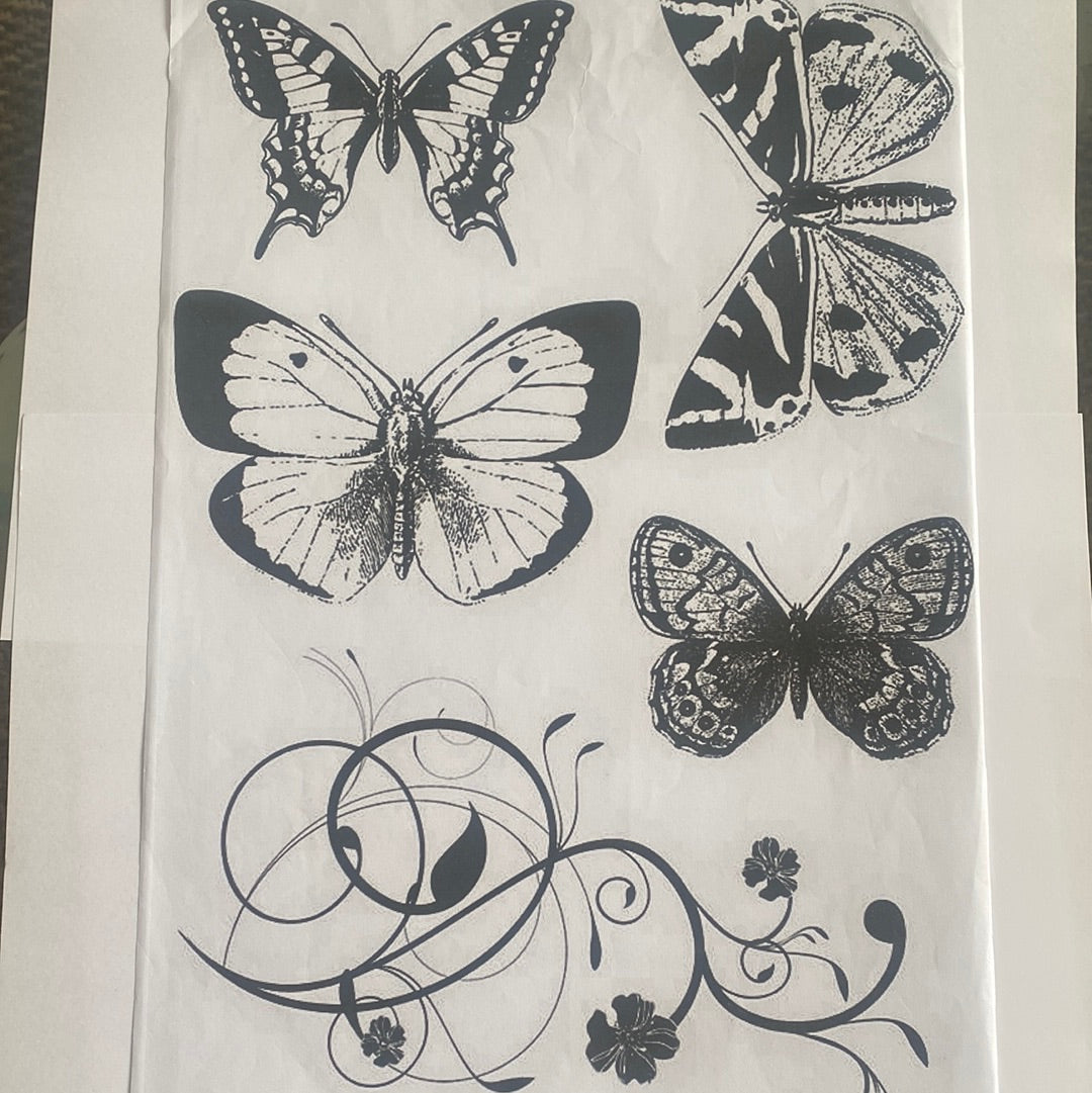 LAMINA PARA TRANSFERENCIA BLANCO Y NEGRO (20x25)