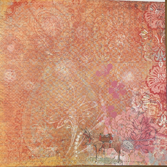 LAMINA DOBLE DECOSCRAPP-DECOUPAGE 30 x30 - FONDO DECORATIVO