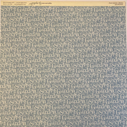 Lámina Graphic 45 Doble 30x30cm Scrapbooking USA - Secret Garden Collection
