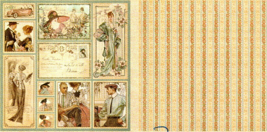 LAMINA Graphic 45 Doble 30x30cm Scrapbooking USA - A Ladies Diary 10