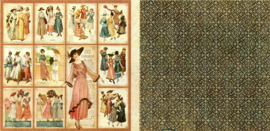 LAMINA Graphic 45 Doble 30x30cm Scrapbooking USA - A Ladies Diary 10