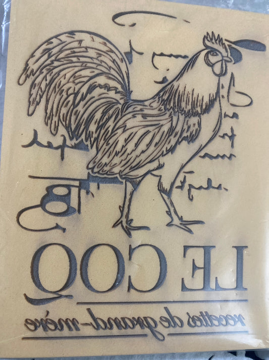 MOLDE Porcelana en relieve LE COQ 18x12cm hyn