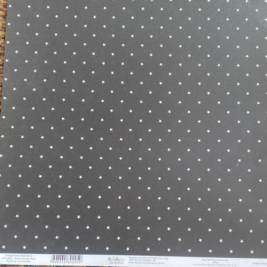 LAMINA DECOSCRAPP-DECOUPAGE 30 x30 negro-estrellas