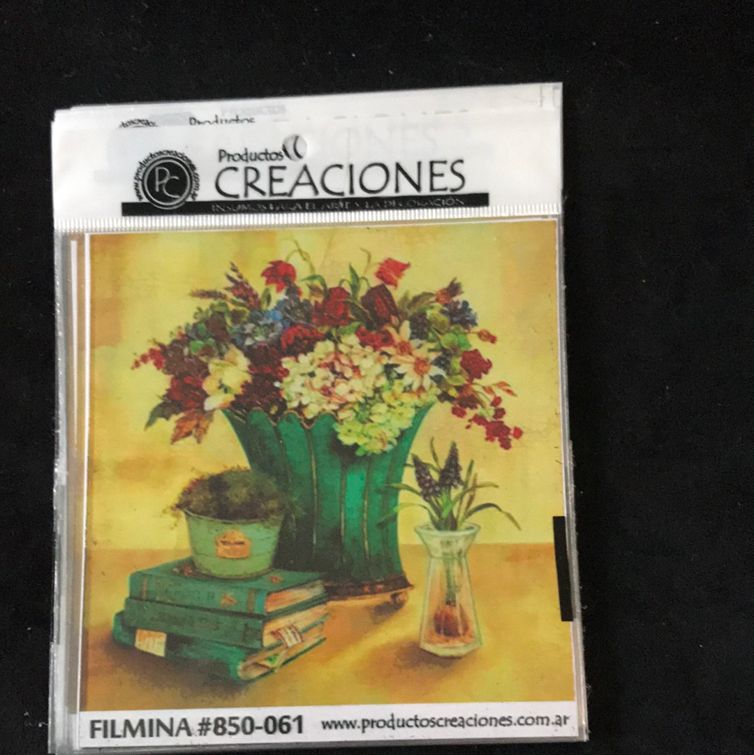 LAMINAS FILMINA O CRISTAL, n 61 medidas 14 x 14