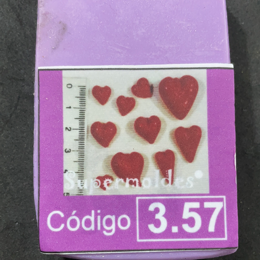 MOLDE SILICONA CORAZONES SUPERMOLDE