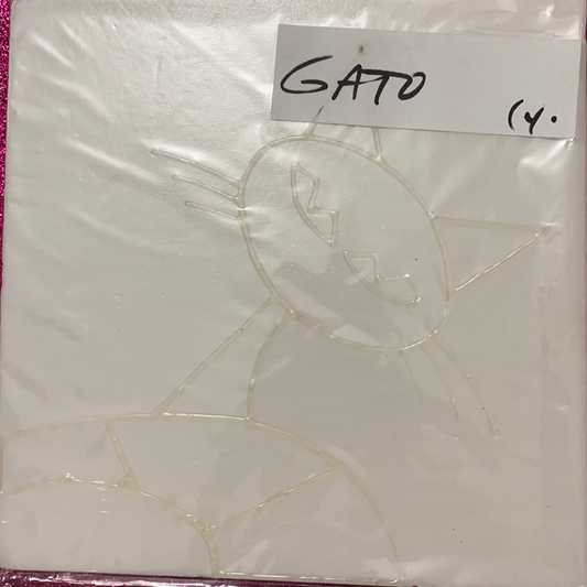 PLACA PLUMAVIT PARA PINTAR RELIEVE BLANCO BLANCO - FANTASIA GATO