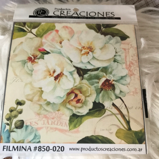 LAMINAS FILMINA O CRISTAL, n20 medidas 14 x 14