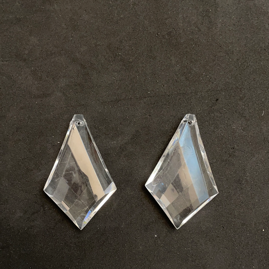 6- PRISMAS CRISTALES TRANSPARENTES 62 mm 2 U