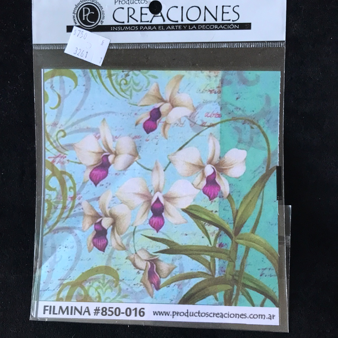 LAMINAS FILMINA O CRISTAL n16, medidas 14 x 14