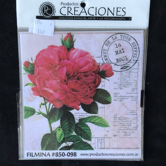 LAMINAS FILMINA O CRISTAL, n 98 medidas 14 x 14