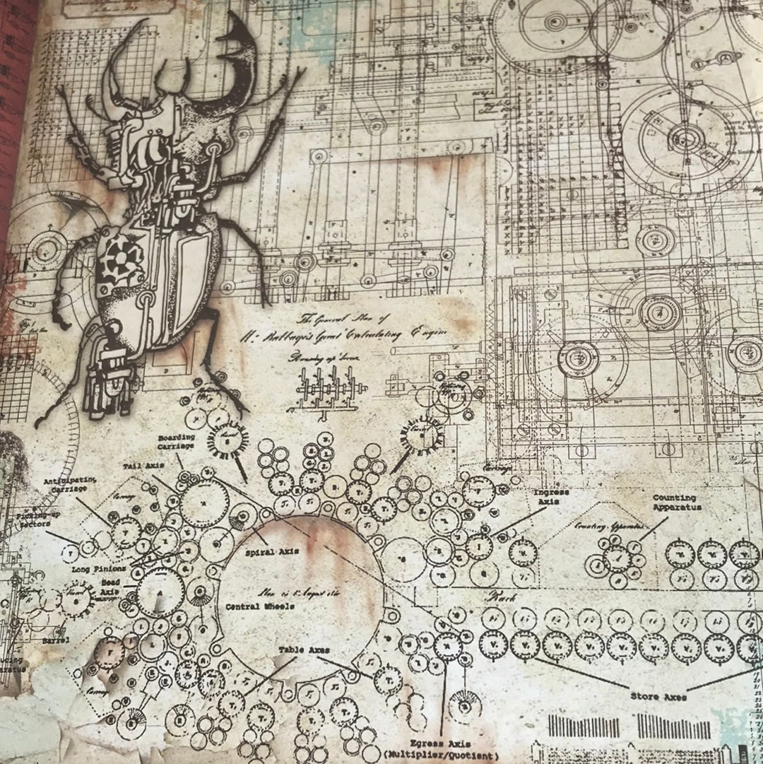 LAMINAS STAMPERIA  DOBLES PARA SCRAP MECHANICAL FANTASY