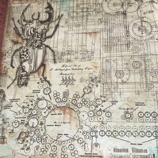 LAMINAS STAMPERIA  DOBLES PARA SCRAP MECHANICAL FANTASY