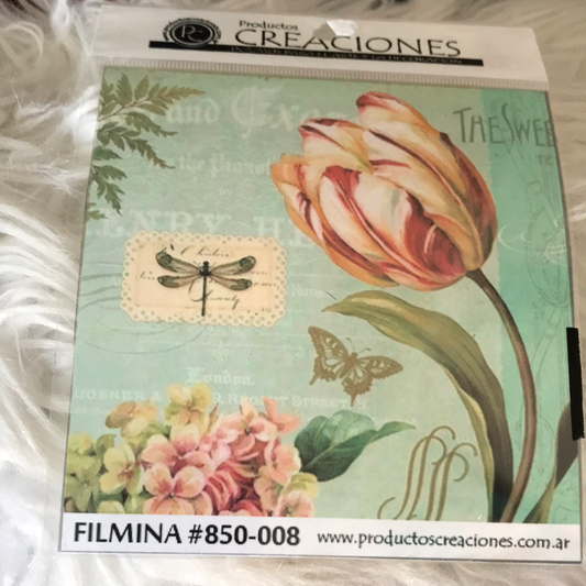LAMINAS FILMINA O CRISTAL, n 08 medidas 14 x 14