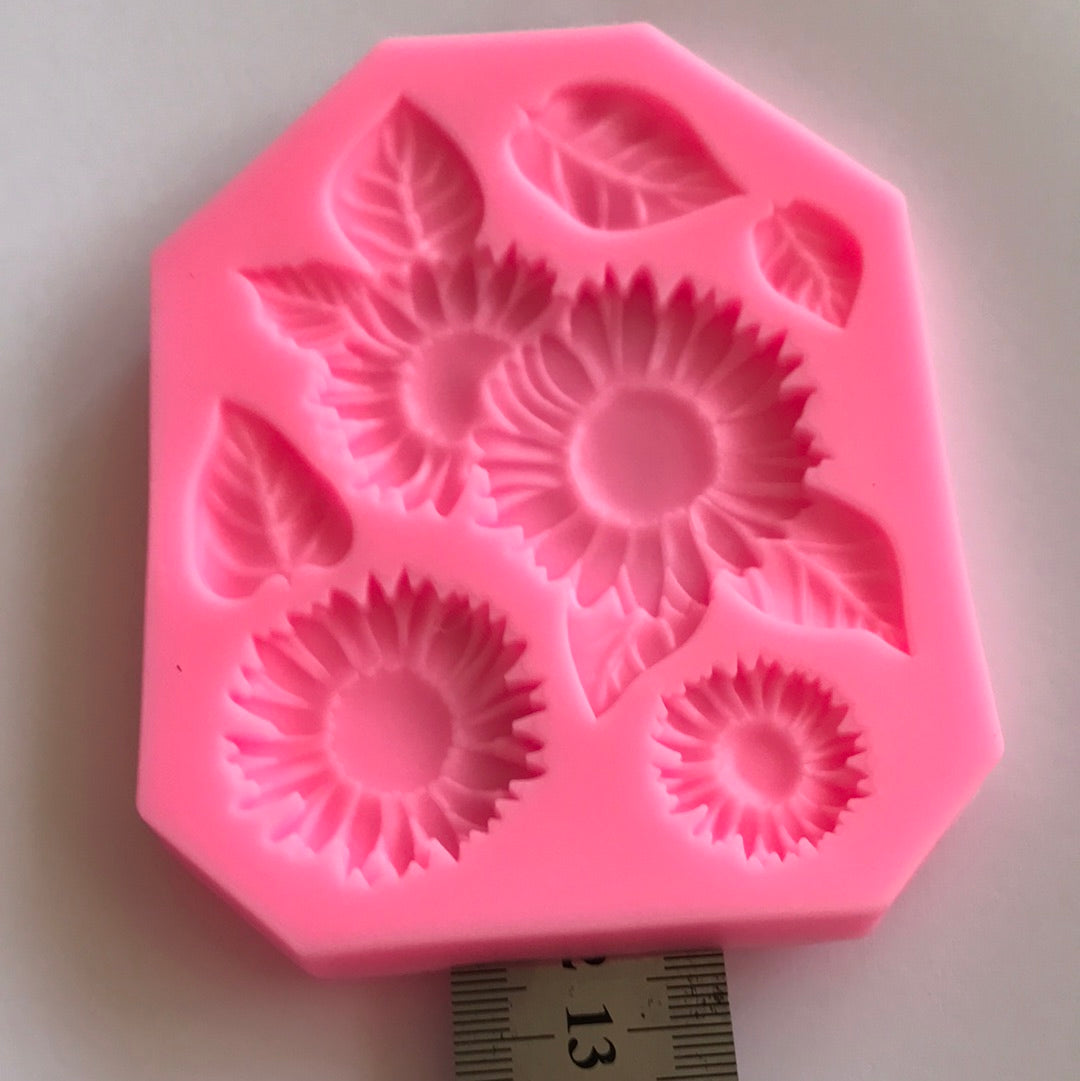 MOLDE SILICONA FLORES  MARGARITAS