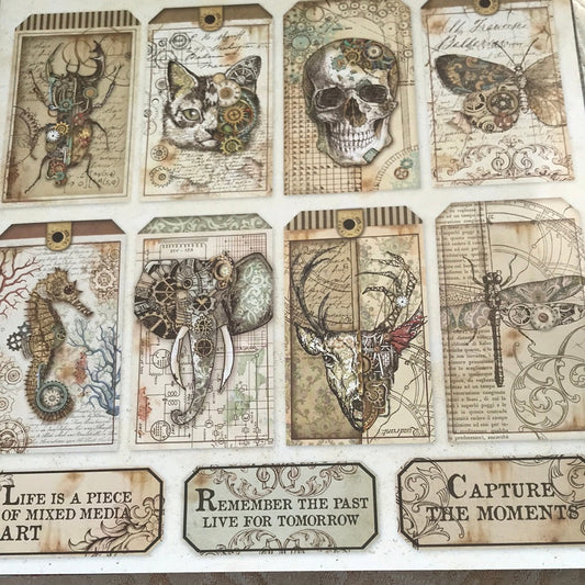 LAMINAS STAMPERIA  DOBLES PARA SCRAP MECHANICAL FANTASY